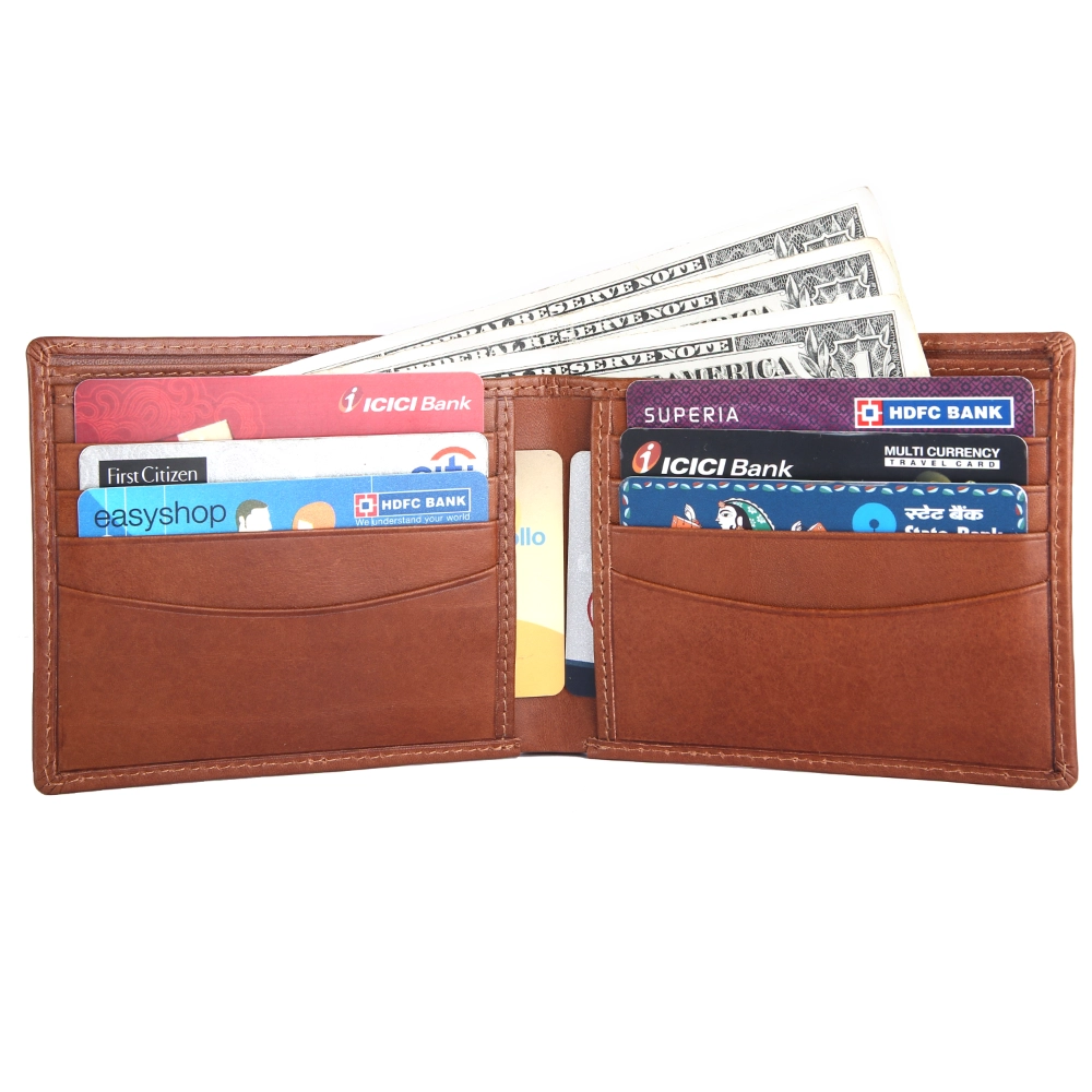 Brooklyn Bridge Best Slim Genuine Leather Wallet for Men – VT Leather RFID Blocking Bifold Gift Set-BB-MW-789-CW-FG-VT-BROWN 2