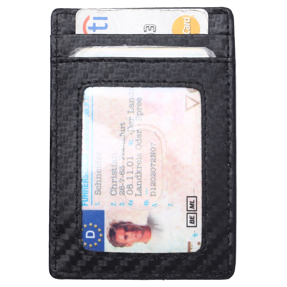 Brooklyn Bridge Genuine Leather Slim Wallet for Men – Carbon Fiber RFID Minimalist Front Pocket Card Holder-BB-CH-788-CW-BL-CFL-YS-BLACK 1
