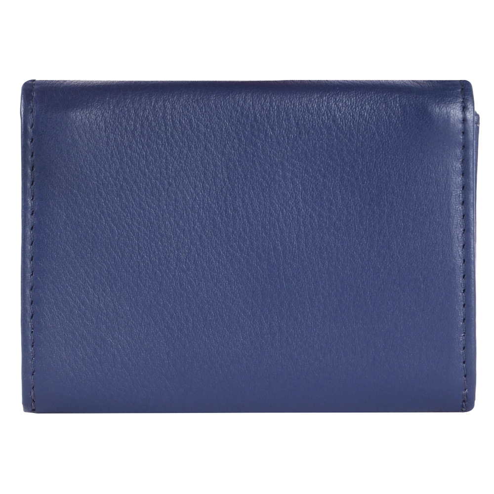 Slim Genuine Leather RFID Card Holder Wallet for Men & Women - Compact Travel Money Organizer - EG-CH-790-CW-FG-NL-YS-BLUE 1