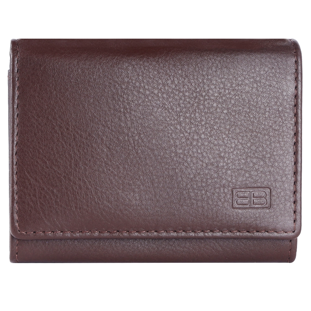 Slim Genuine Leather RFID Card Holder Wallet for Men & Women - Compact Travel Money Organizer - EG-CH-790-CW-FG-NL-YS-BROWN 1