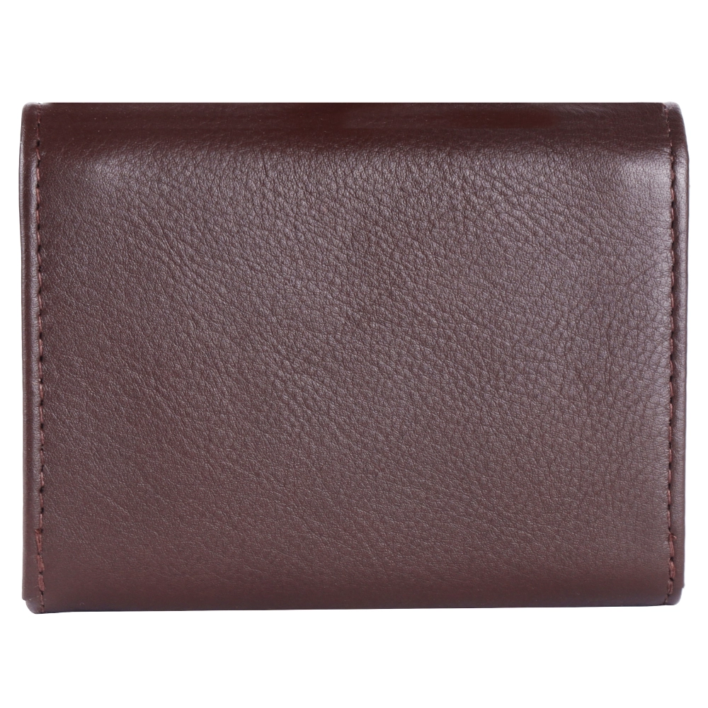 Slim Genuine Leather RFID Card Holder Wallet for Men & Women - Compact Travel Money Organizer - EG-CH-790-CW-FG-NL-YS-BROWN 1