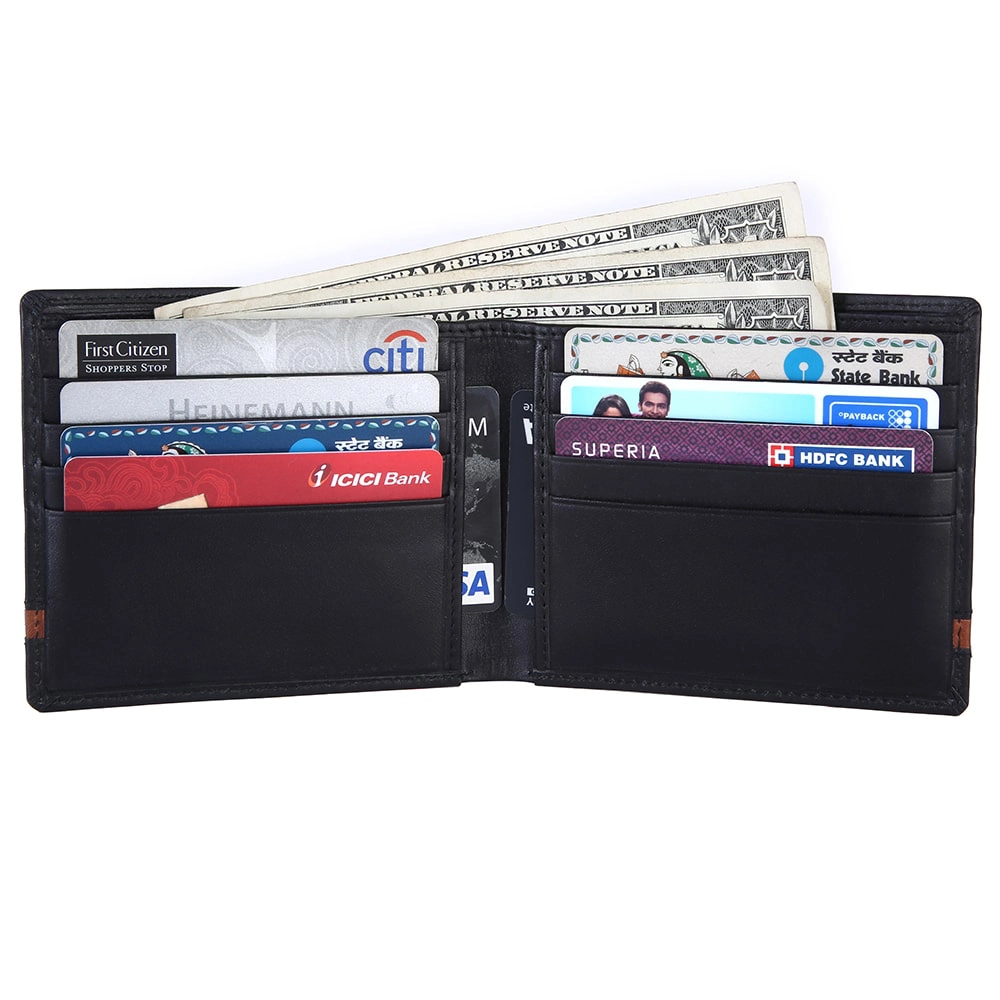 Brooklyn Bridge Genuine Leather Slim Wallets for Men – Minimalist RFID Blocking Bifold Front Pocket Wallet BB-MW-794-CW-FG-VTL-YS-BLACK 1