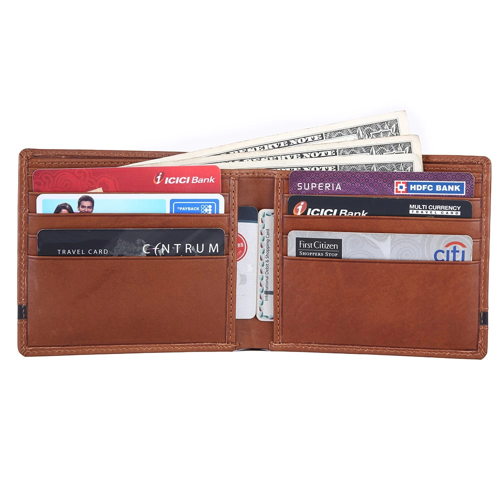 Brooklyn Bridge Genuine Leather Slim Wallets for Men – Minimalist RFID Blocking Bifold Front Pocket Wallet BB-MW-794-CW-FG-VTL-YS-BROWN 1