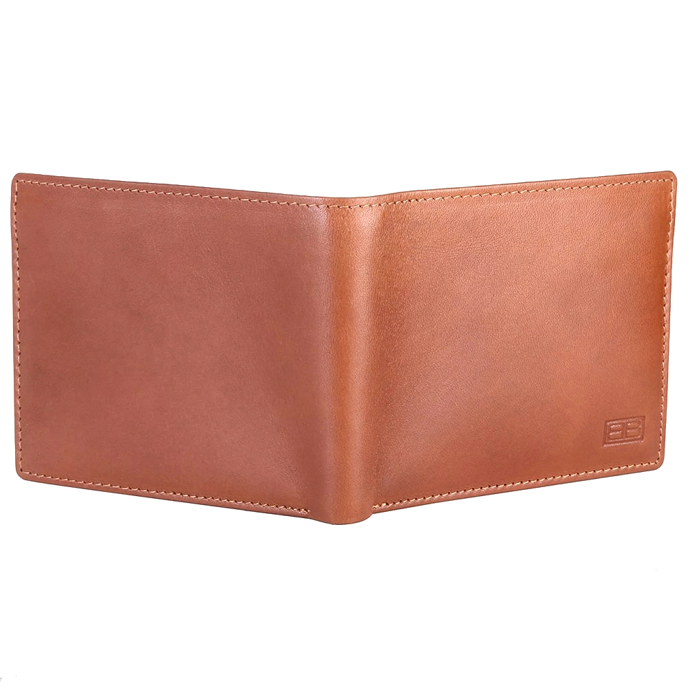 Brooklyn Bridge Genuine Leather Wallet for Men with Coin Pocket – RFID Slim Bifold Wallet BB-MW-790-CW-FG-VTL-YS-BROWN 1