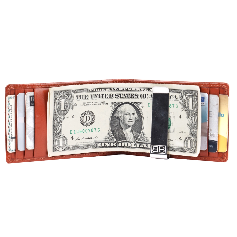 Slim RFID Money Clip Wallet | Leather Card Holder for Men - Image 7