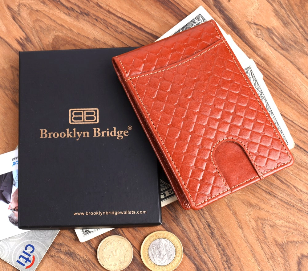 Slim RFID Money Clip Wallet | Leather Card Holder for Men - Image 5