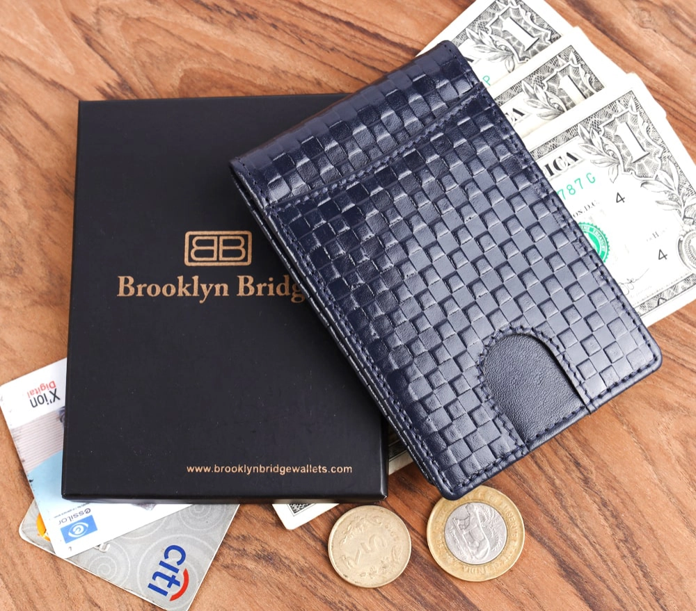 RFID Protected Leather Money Clip Wallet for Men - Image 17