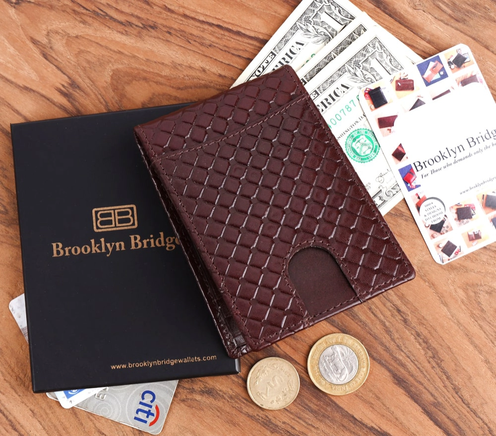 Slim RFID Money Clip Wallet | Leather Card Holder for Men - Image 9