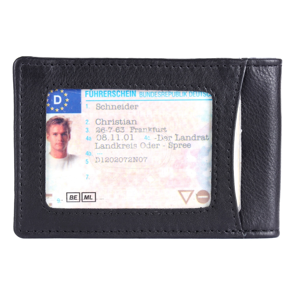 Slim RFID Protected Money Clip Wallet in Genuine Leather - Image 9