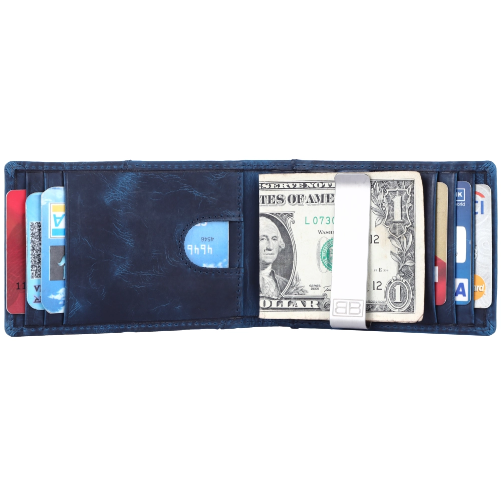 Slim RFID Protected Money Clip Wallet with Card Slots - Image 3