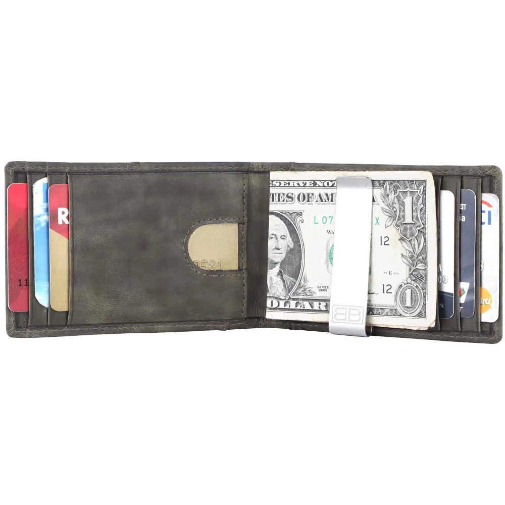 Slim RFID Protected Money Clip Wallet with Card Slots - Image 7