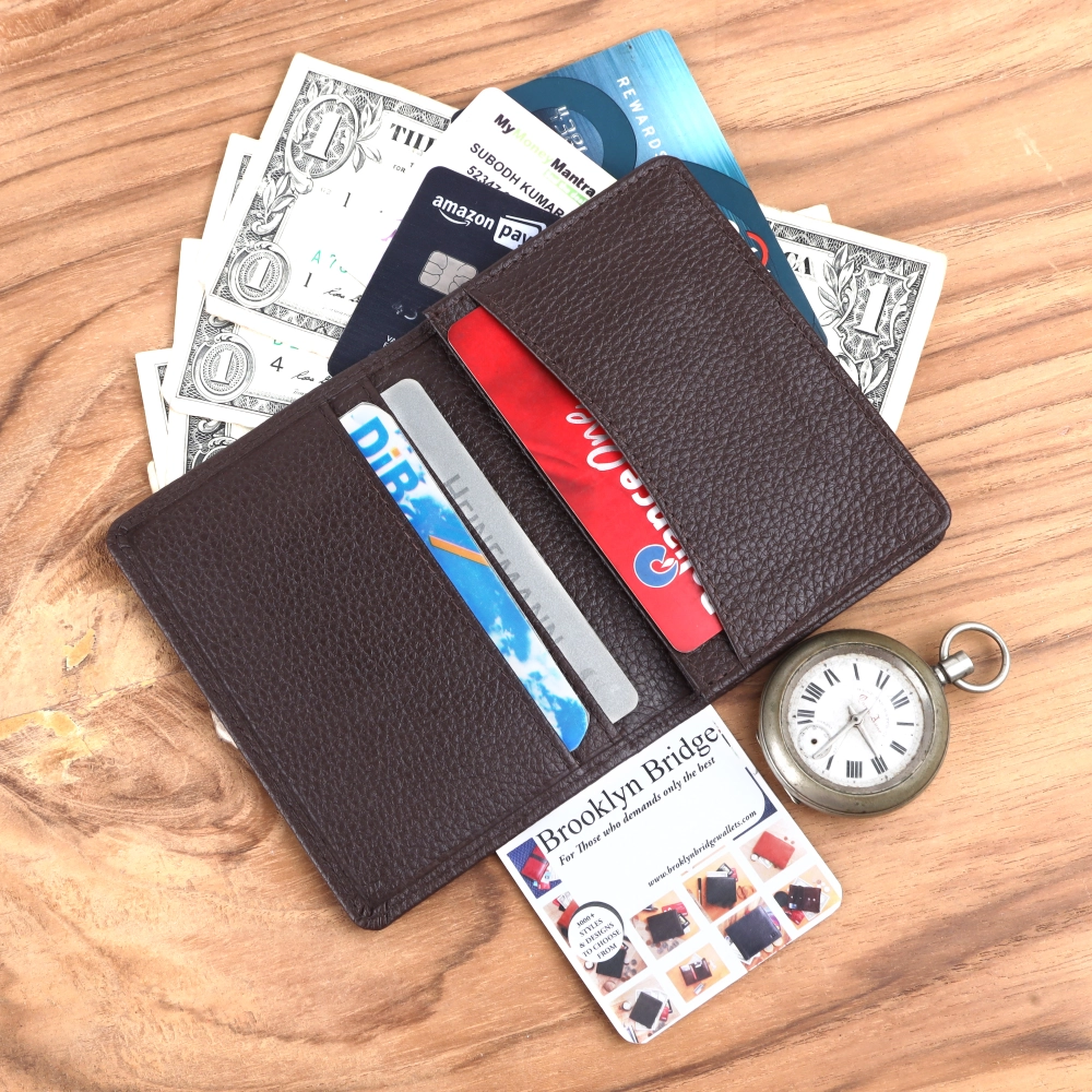 Premium RFID Protected Leather Card Holder Slim Wallet - Image 13