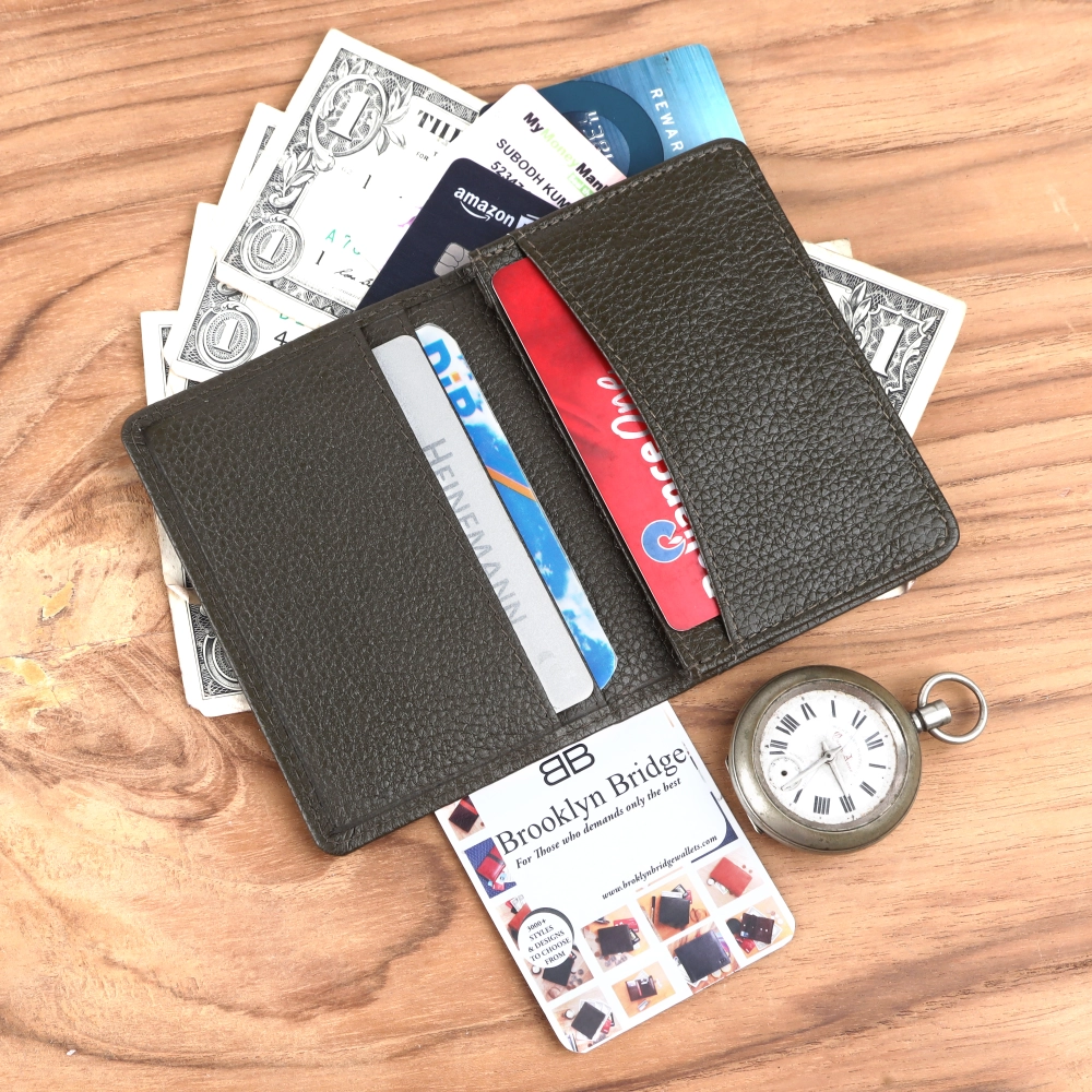Premium RFID Protected Leather Card Holder Slim Wallet - Image 25