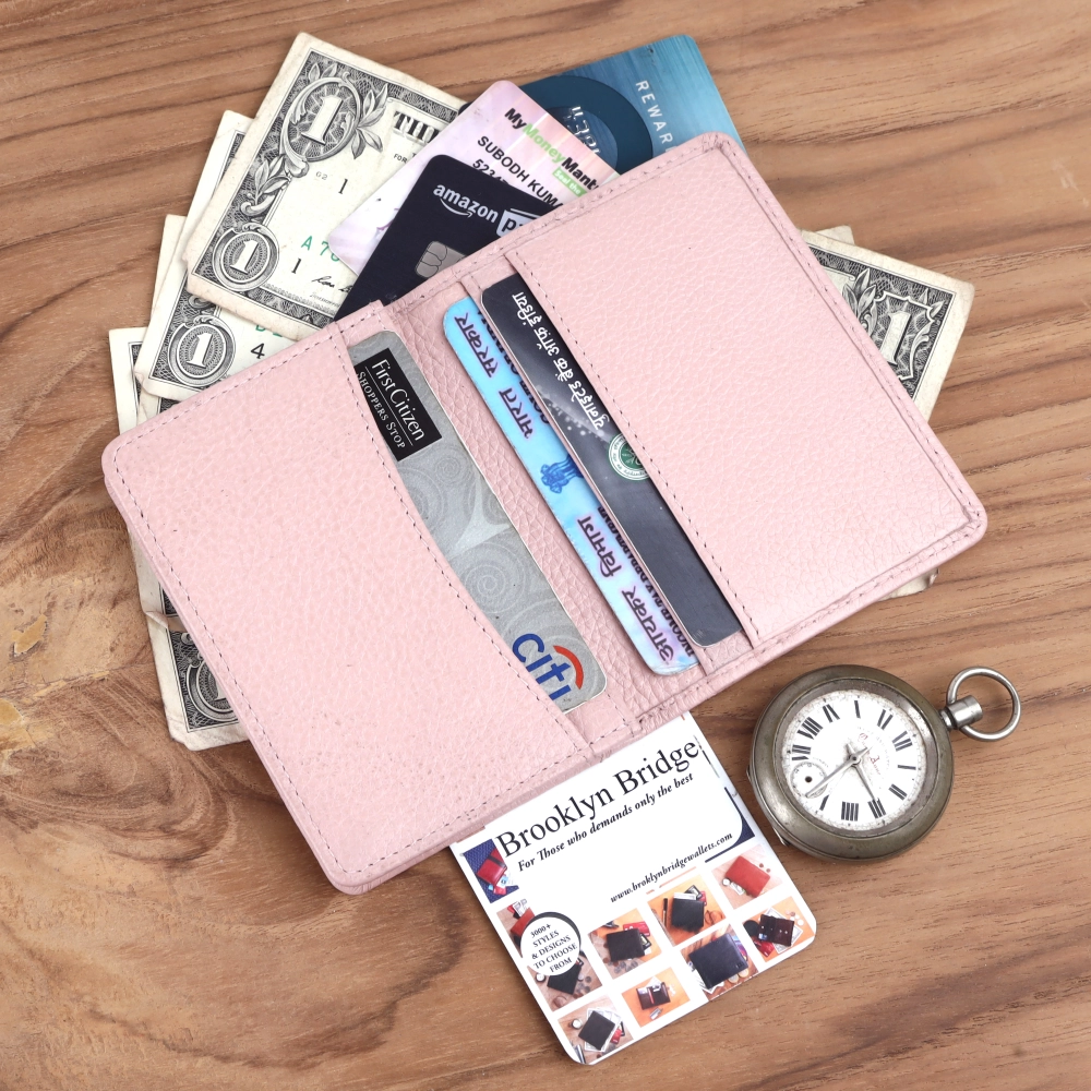Premium RFID Protected Leather Card Holder Slim Wallet - Image 33