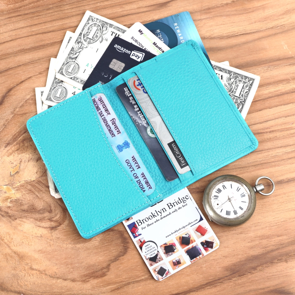 Premium RFID Protected Leather Card Holder Slim Wallet - Image 5