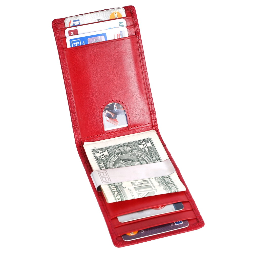 Leather RFID Protected Money Clip Wallet | Front Pocket - Image 8