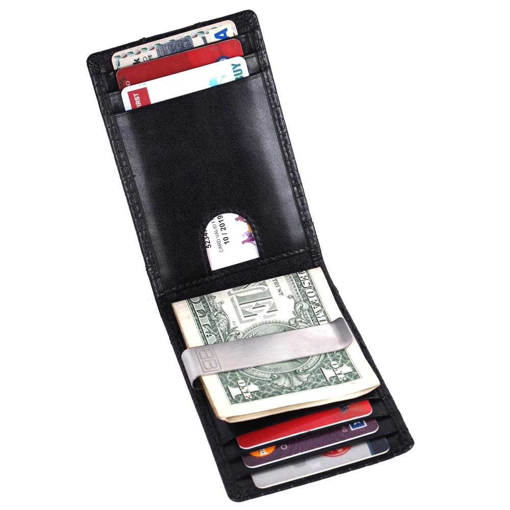 Leather RFID Protected Money Clip Wallet | Front Pocket - Image 18