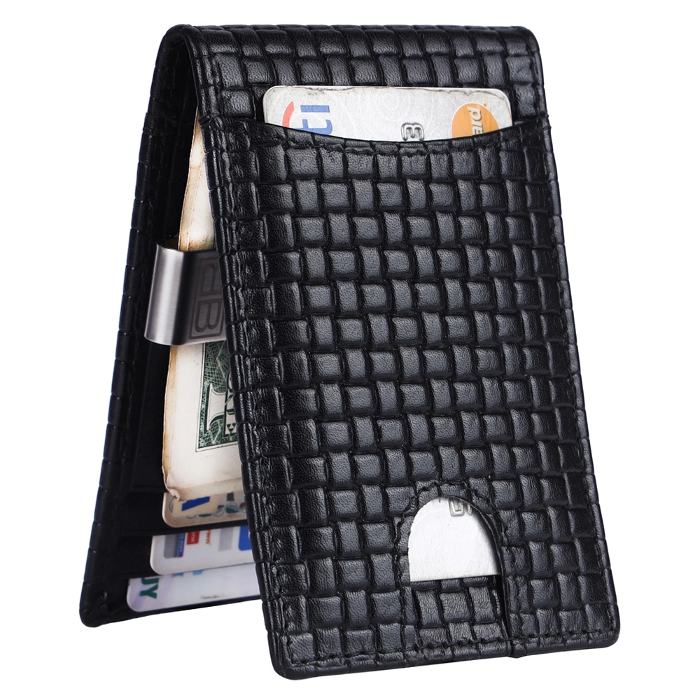 Leather RFID Protected Money Clip Wallet | Front Pocket - Image 17