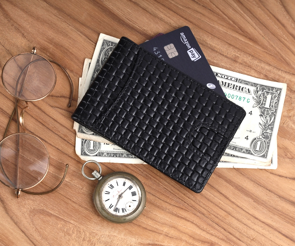 Leather RFID Protected Money Clip Wallet | Front Pocket - Image 16