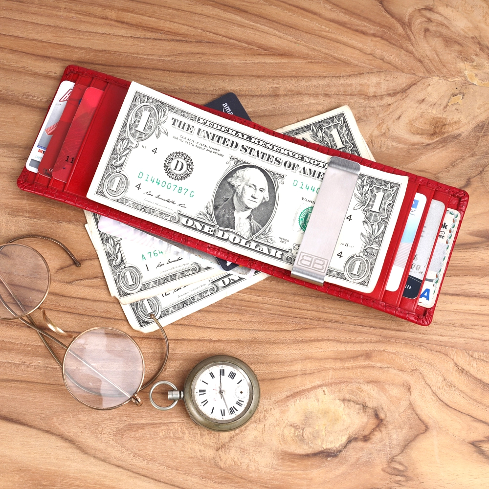 Leather RFID Protected Money Clip Wallet | Front Pocket - Image 5