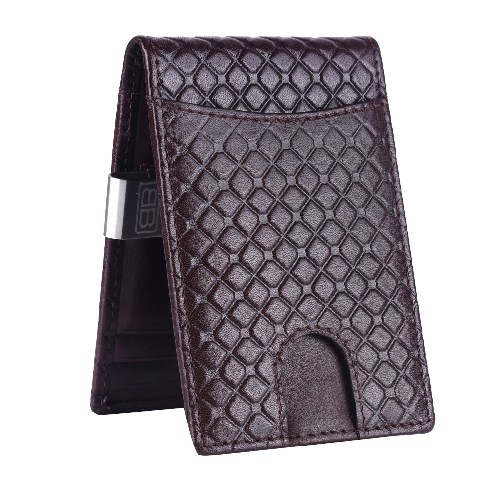 Slim RFID Money Clip Wallet | Leather Card Holder for Men - Image 10