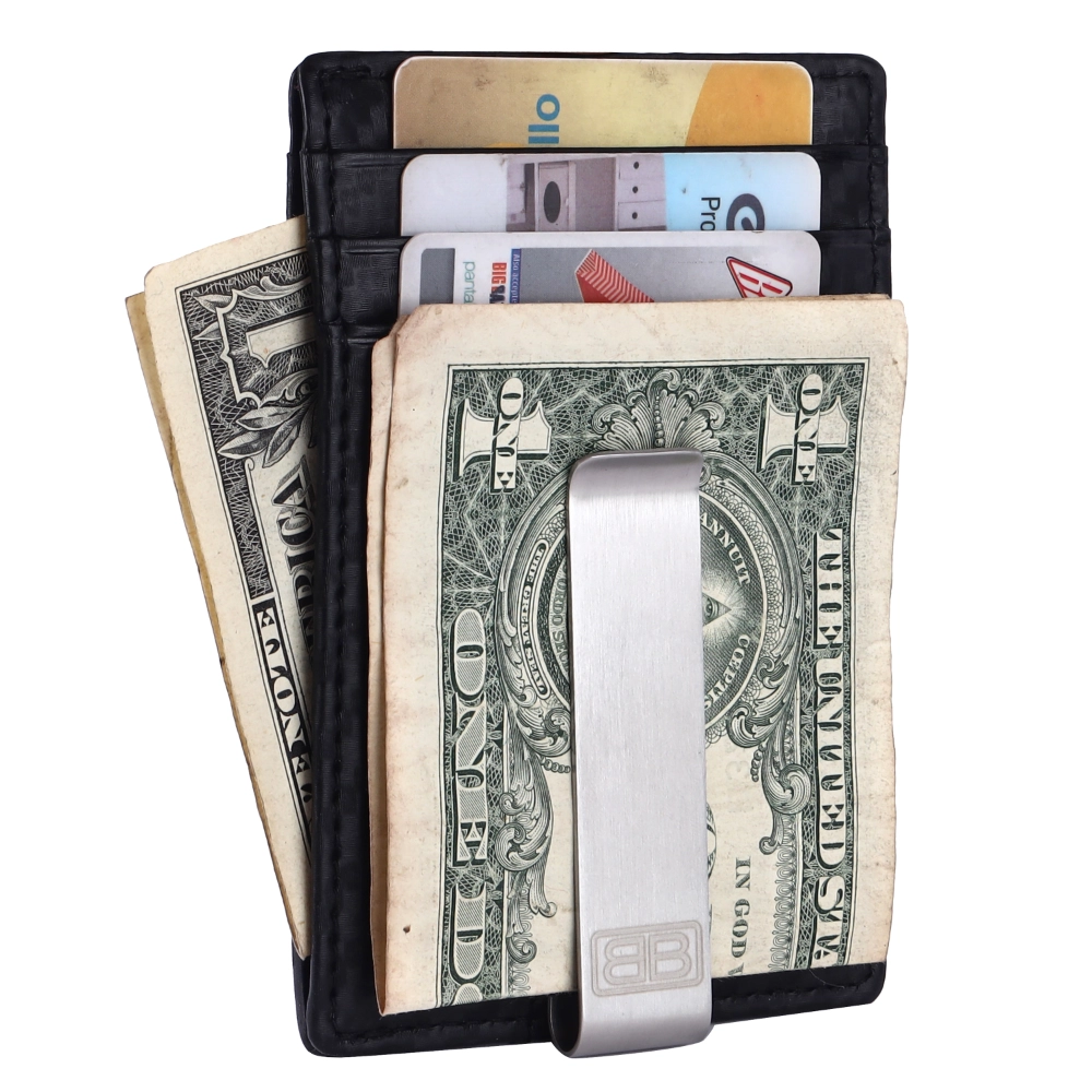 Minimalist RFID Protected Card Holder with Metal Clip - Image 2