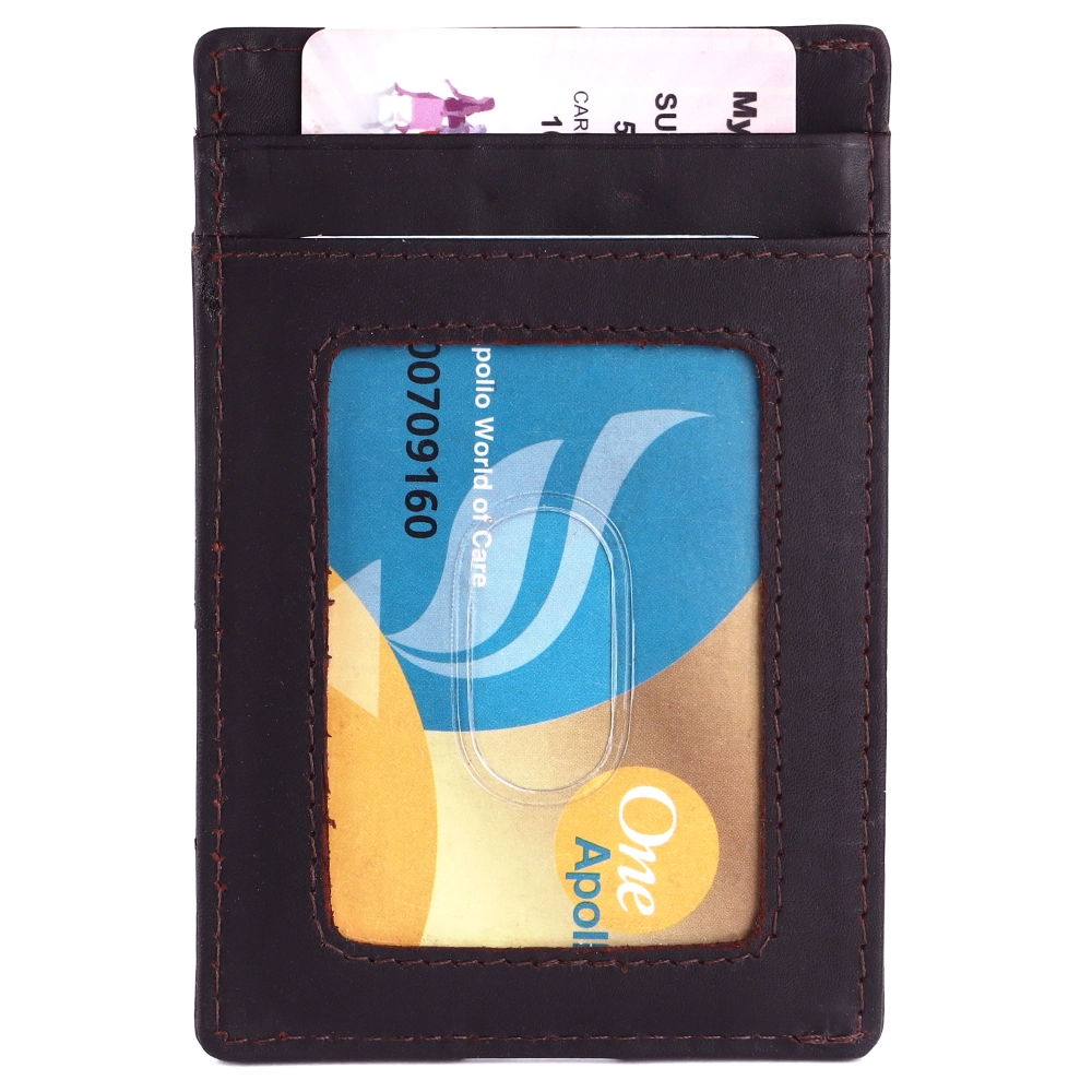 Slim RFID Card Holder Wallet | Leather Credit Card Case - Image 3