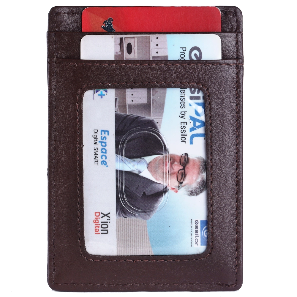 RFID Blocking Card Holder Wallet with Metal Money Clip - Image 4