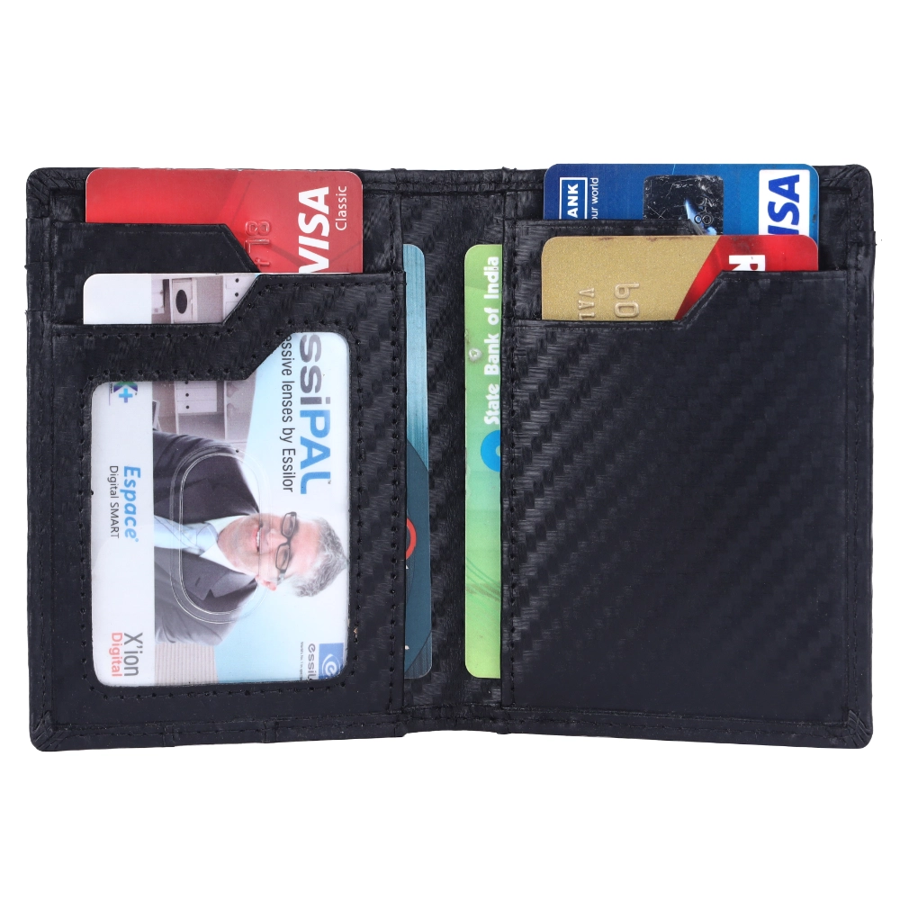 RFID Protected Pull Strap Leather Card Holder Wallet - Image 7
