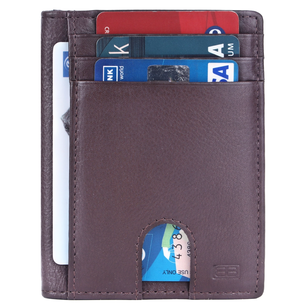RFID Protected Pull Strap Card Holder Wallet for Men Slim - Image 2