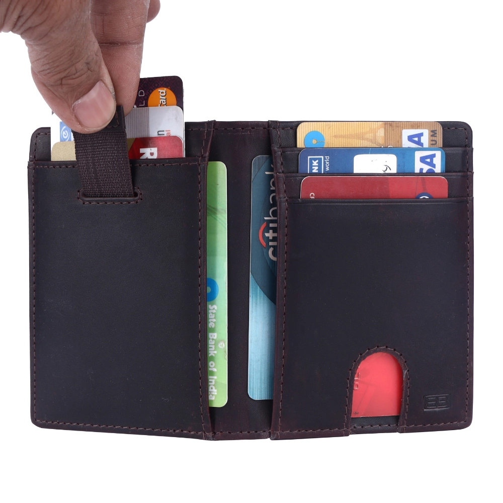 Slim RFID Protected Pull Strap Wallet for Cards & Cash - Image 4