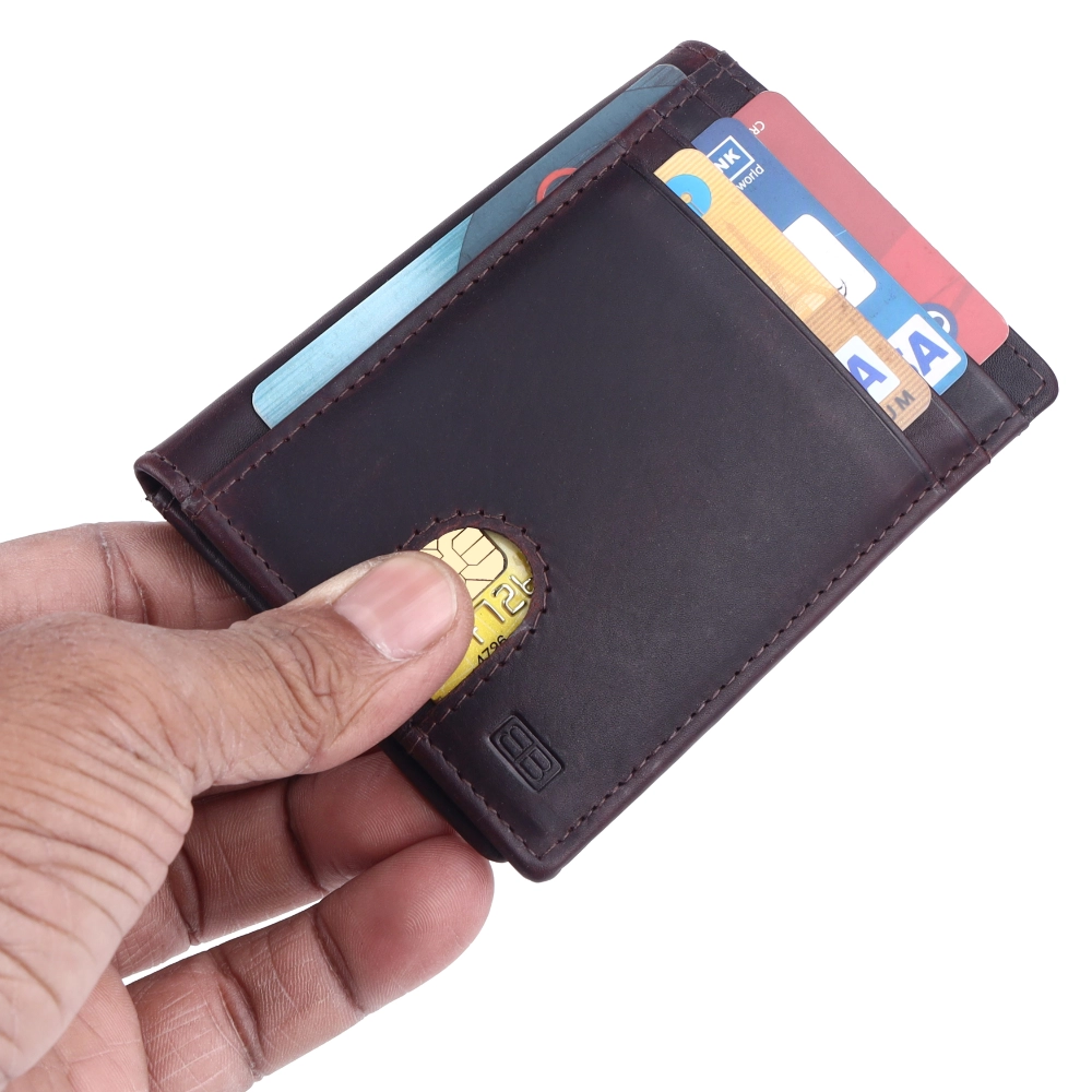 Slim RFID Protected Pull Strap Wallet for Cards & Cash - Image 5