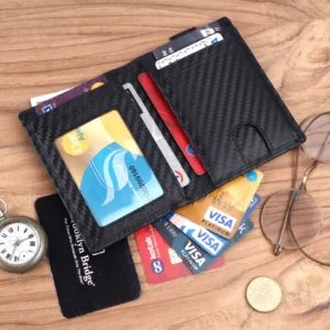 RFID Protected Pull Strap Card Holder Wallet for Secure Access