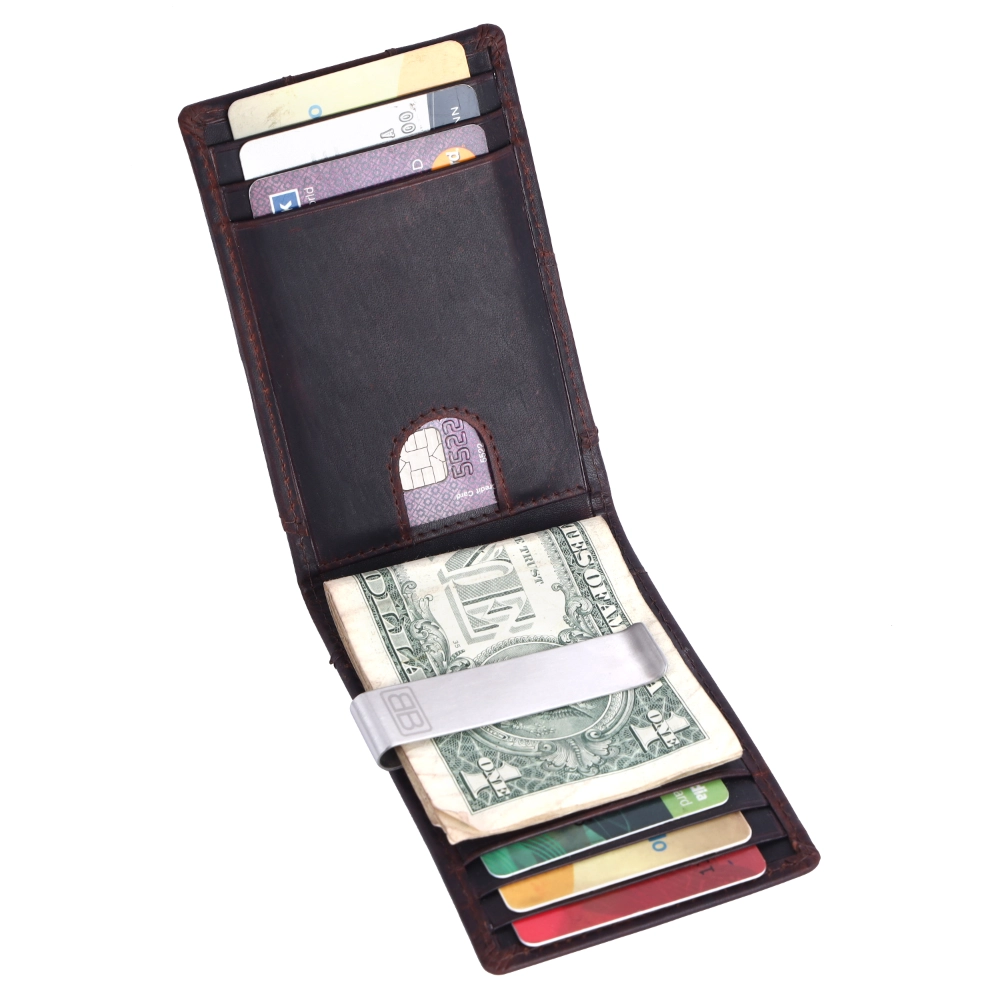 RFID Protected Money Clip Wallet with ID Window for Men - Image 4