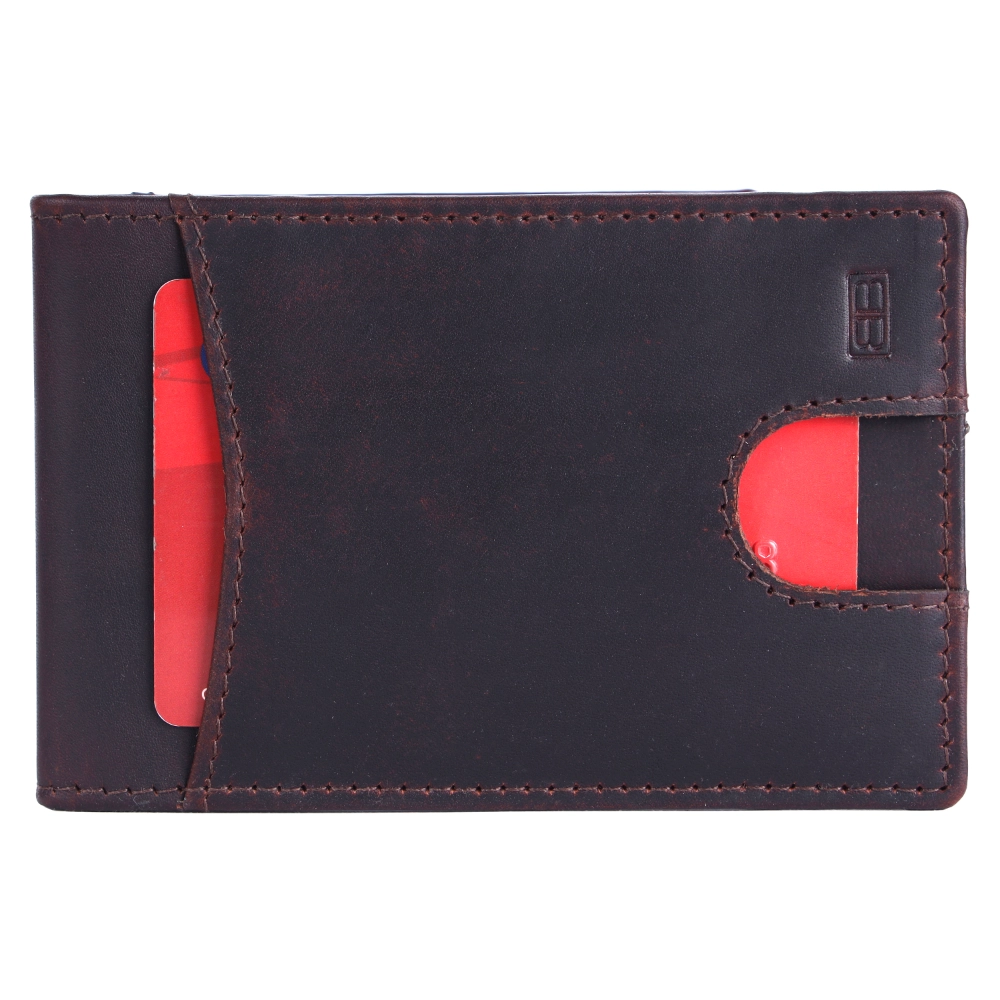 RFID Protected Men's Leather Money Clip Card Holder - Image 5