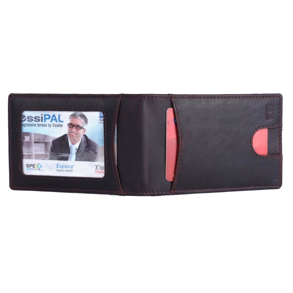 RFID Protected Men's Leather Money Clip Card Holder - Image 4