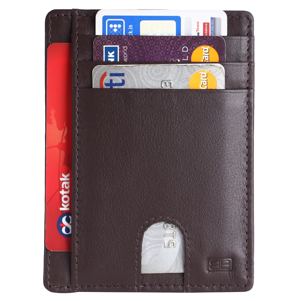 RFID Protected Leather Card Holder Wallet for Secure Cards - Image 8