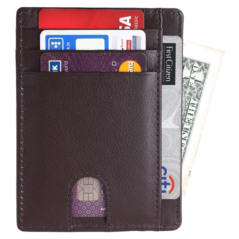 RFID Protected Leather Card Holder Wallet for Secure Cards - Image 9