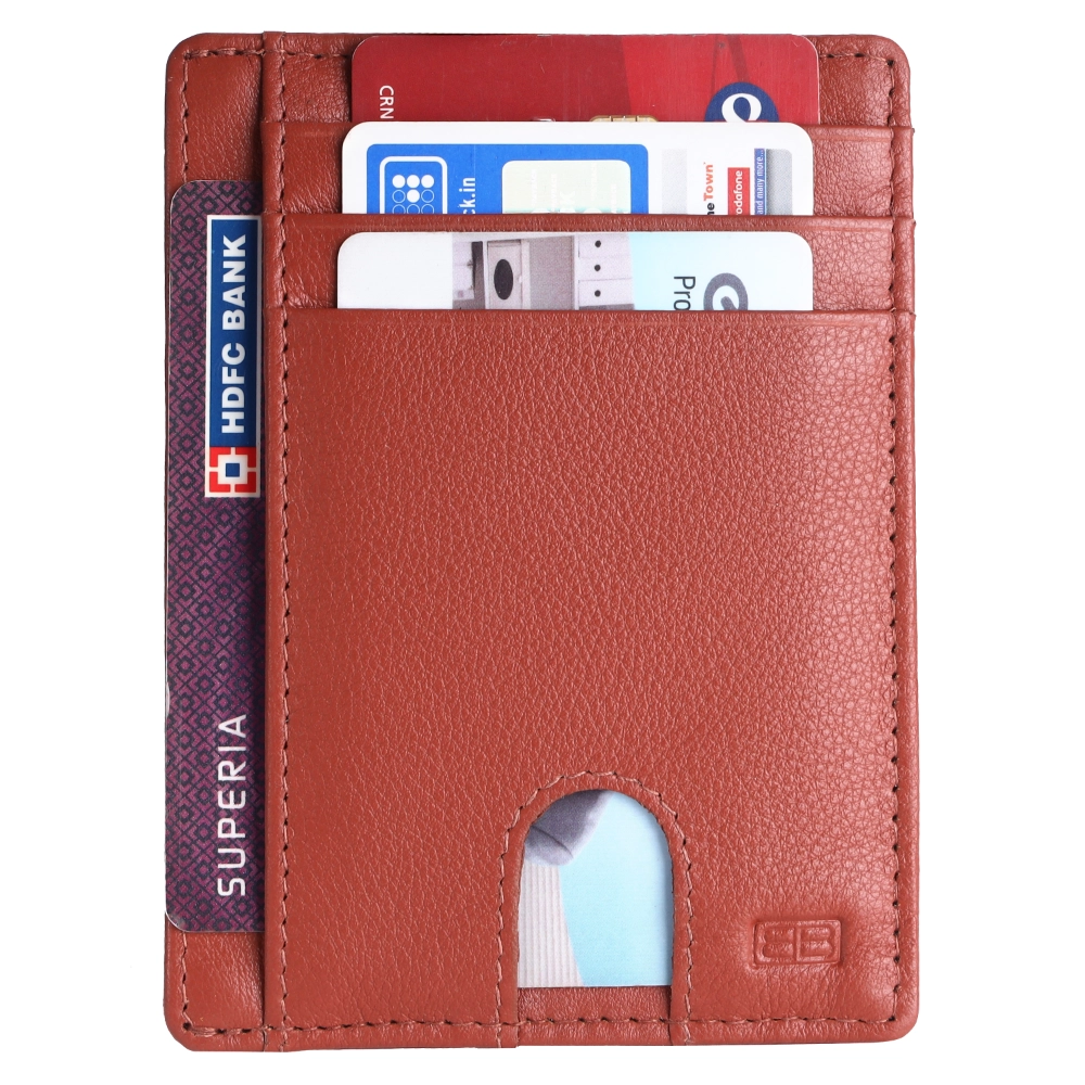 RFID Protected Leather Card Holder Wallet for Secure Cards - Image 5
