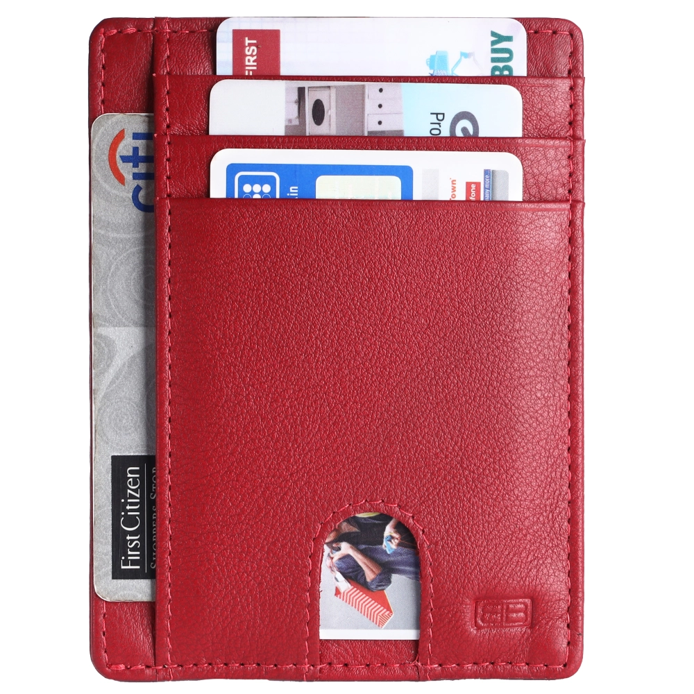 RFID Protected Leather Card Holder Wallet for Secure Cards - Image 2