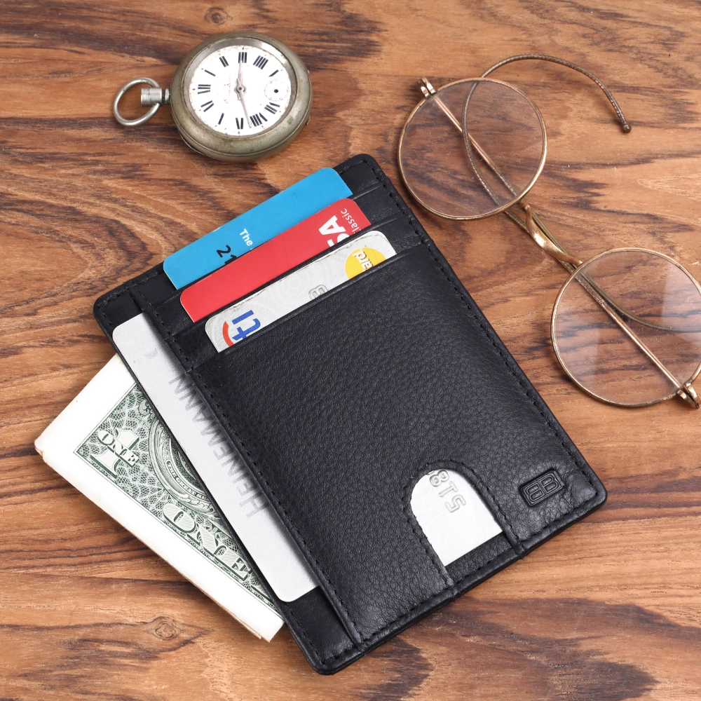 RFID Protected Leather Card Holder Wallet for Secure Cards - Image 10