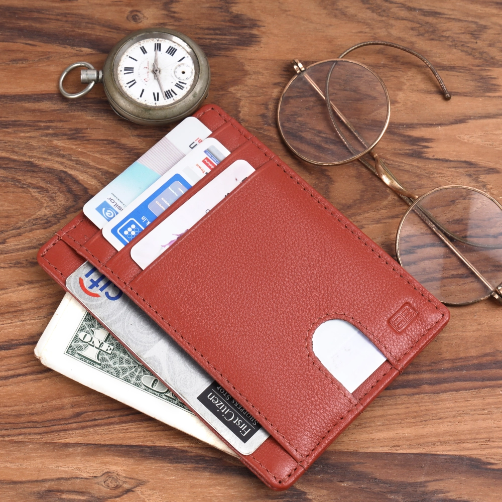 RFID Protected Leather Card Holder Wallet for Secure Cards - Image 4