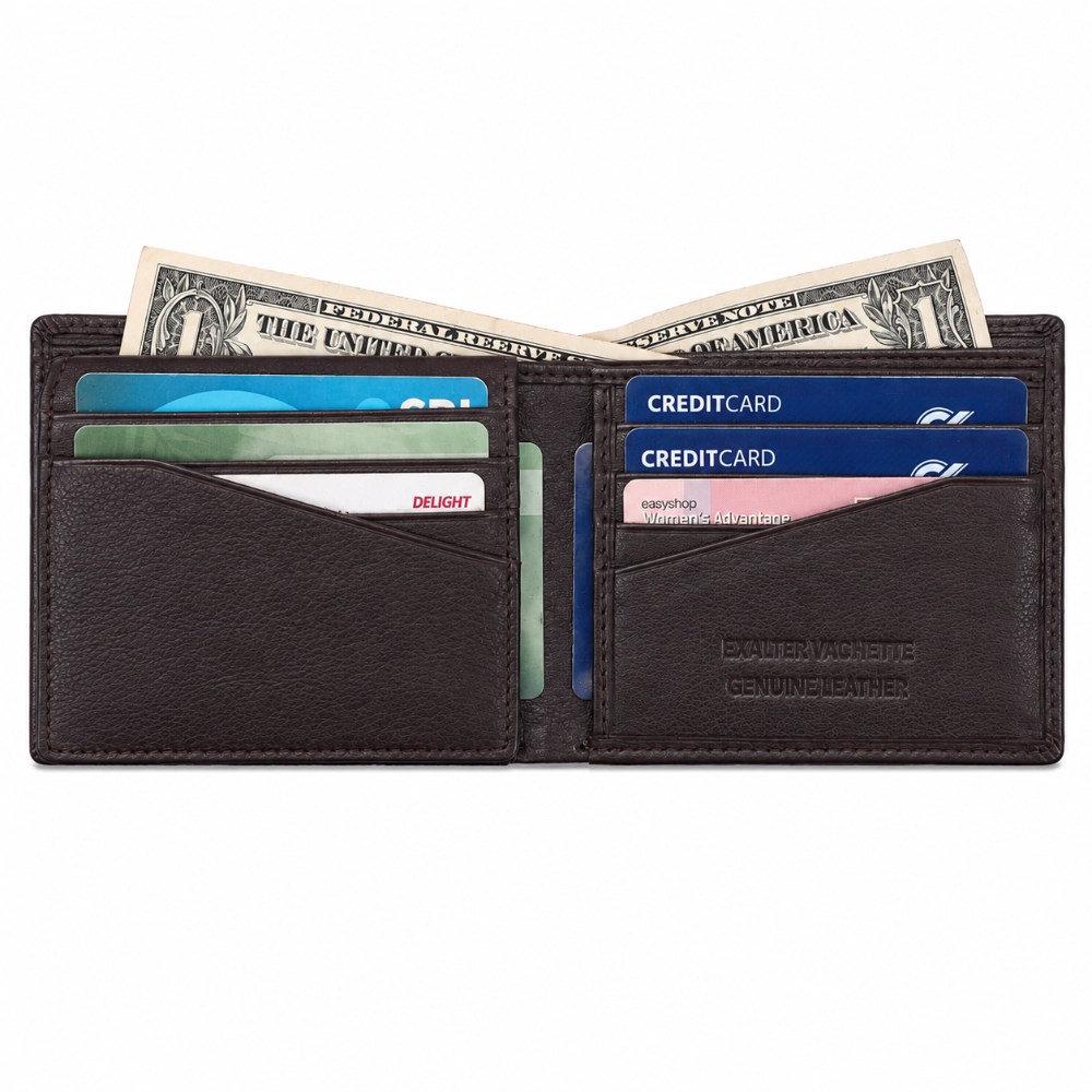 RFID Protected Leather ID Window Wallet for Men Slim Bifold - Image 4