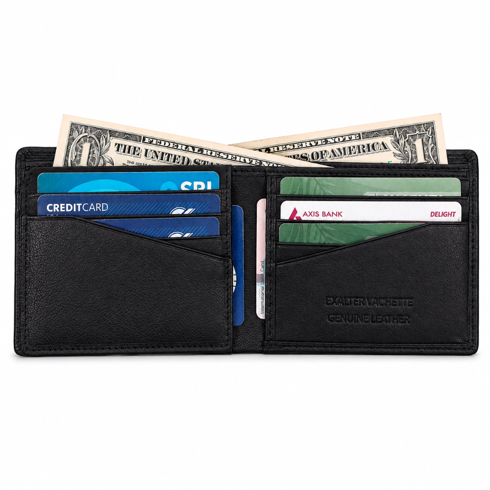 RFID Protected Leather ID Window Wallet for Men Slim Bifold - Image 9