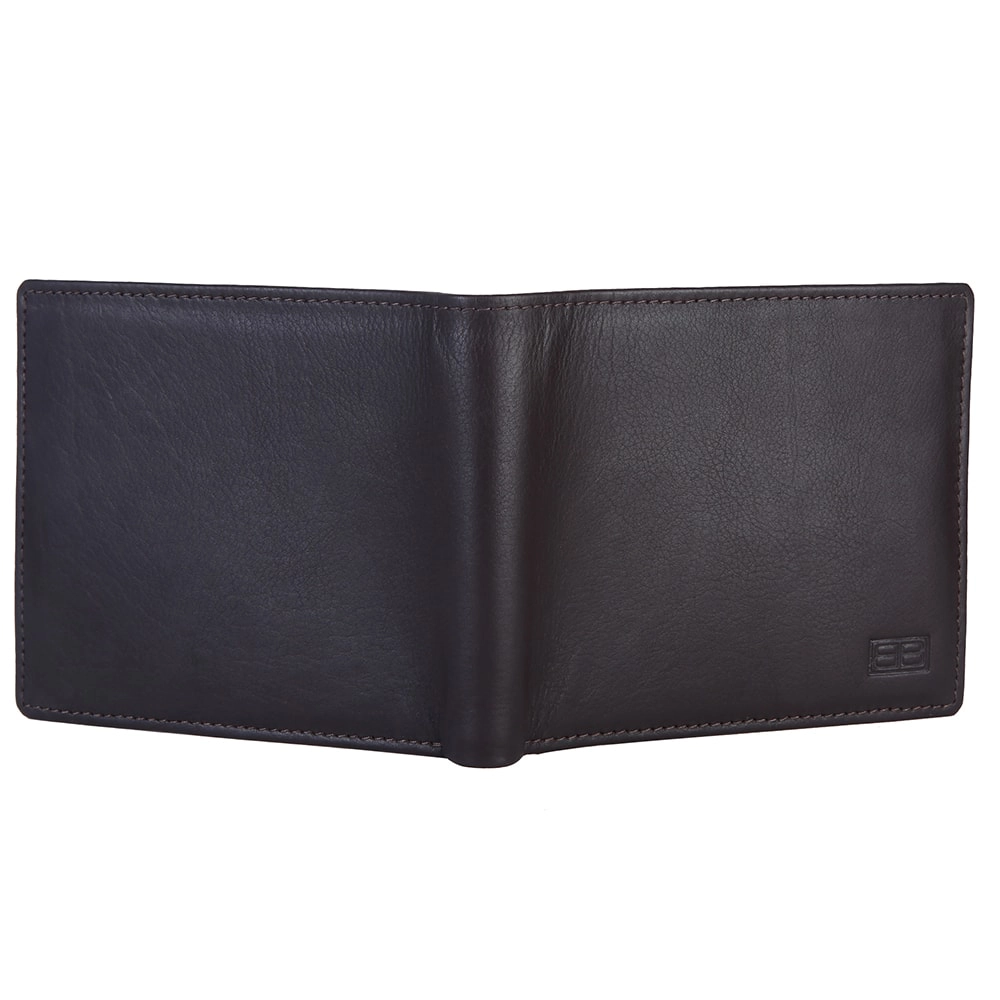 Men's RFID Protected Leather Bifold Wallet with Coin Slot - Image 7