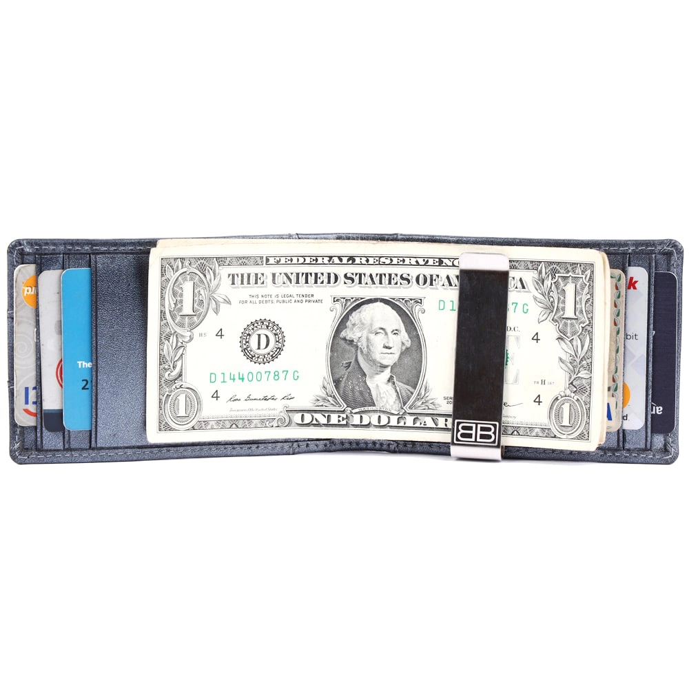 Slim RFID Money Clip Wallet | Leather Card Holder for Men - Image 15