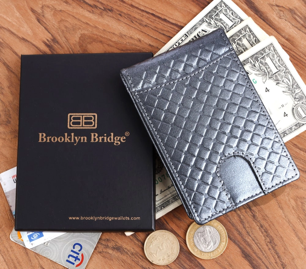 Slim RFID Money Clip Wallet | Leather Card Holder for Men - Image 13